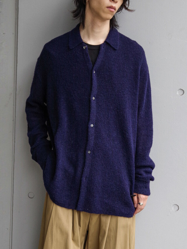 SHINYAKOZUKA "NOTHING SPECIAL KNITTED SHIRT" - DAYBREAK NAVY