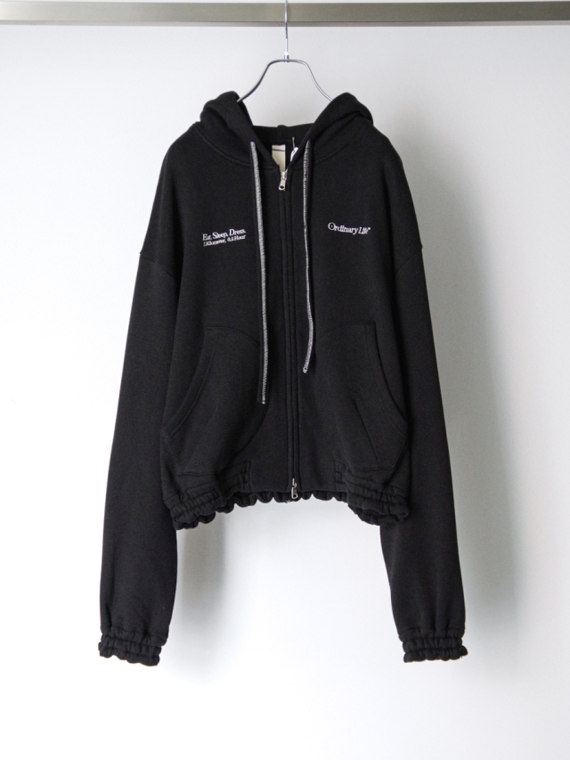 SHINYAKOZUKA "ordinary home old style zip hoodie(ISSUE#9)" - black