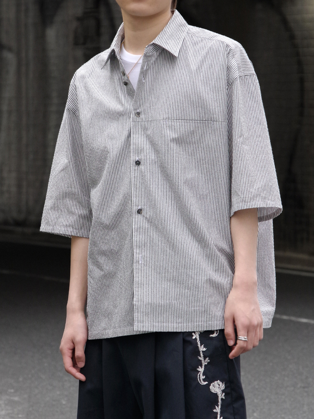 SHINYAKOZUKA "HIS S/S SHIRT(ISSUE#8)" - BLACK STRIPE