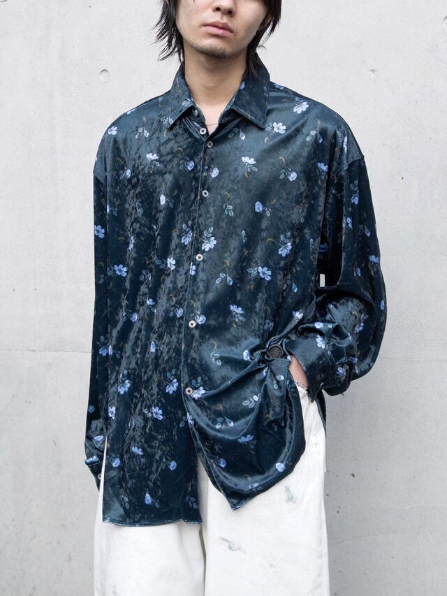SHINYAKOZUKA "FLOWY SHIRT(ISSUE#8)" - SILENT BLACK