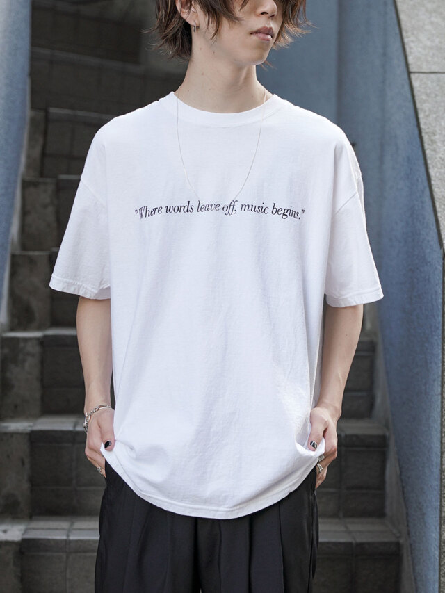 soe "WASHED T-SHIRT "PEACE"" - WHITE