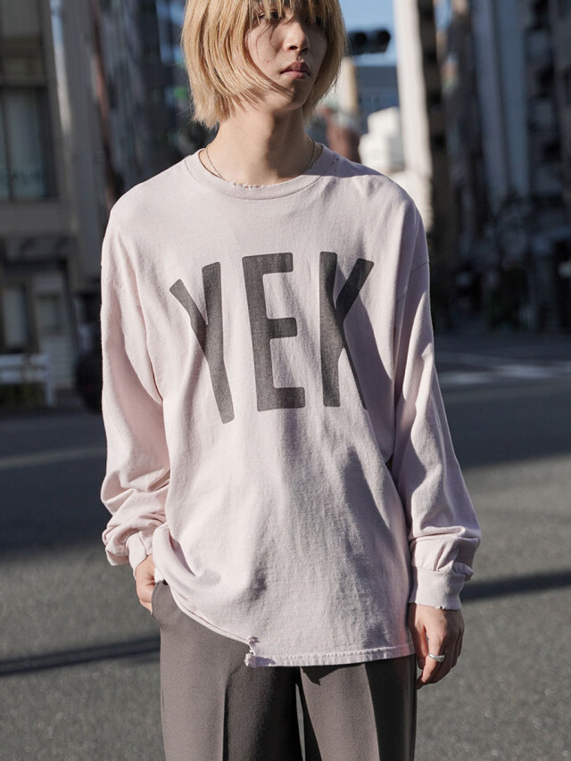 soe "Printed L/S Tee "YEK"" - PINK