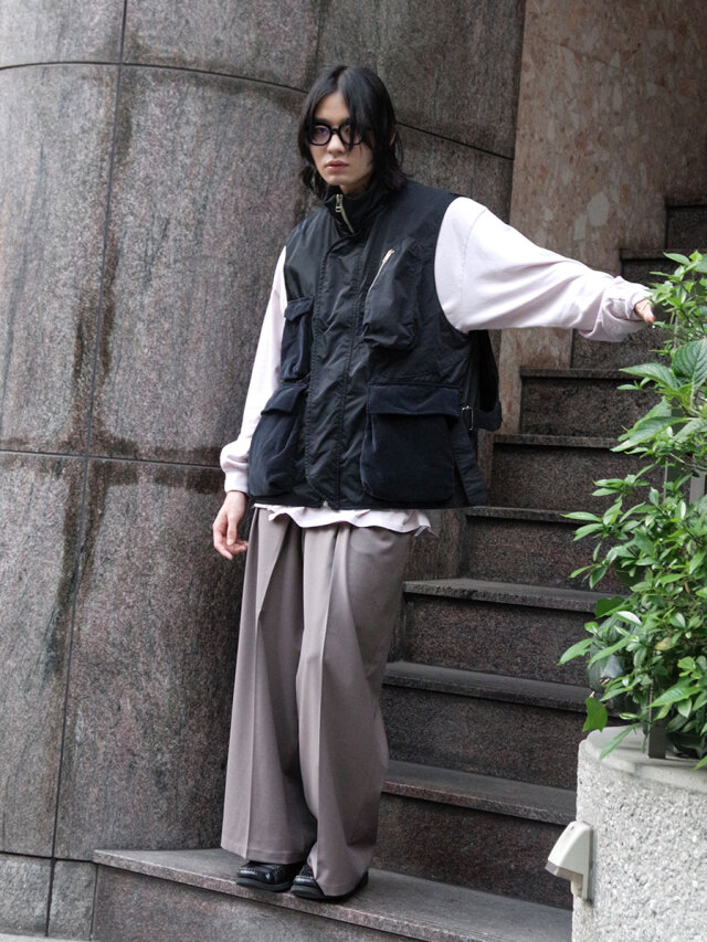 ANREALAGE 24AW ボールジャケットベスト 48 ペイズリー総柄オーバーサイズコーチジャケット – EVISU