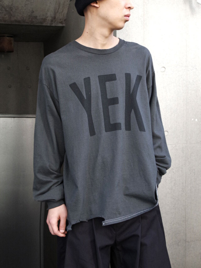 soe "Printed L/S Tee "YEK"" - GRAY