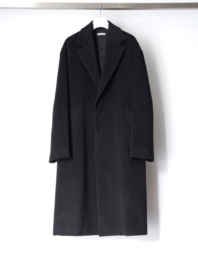 【soe】チェスターコート：ソーイ SOE READY TO WEAR(ソーイ) ウールチェスターコート ブラック