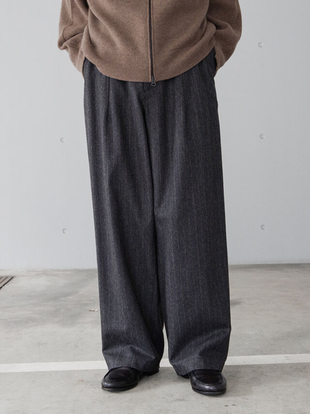 soe "Darts Wide Trousers" GRAY