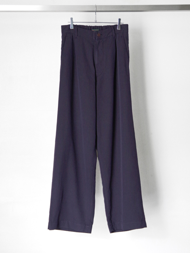 soe "Railway Wide Leg Trousers" - D.PURPLE