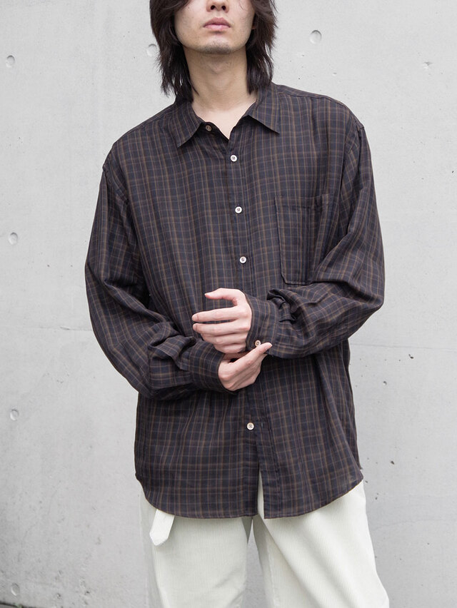 soe "Dad Shirts" - NAVY/BROWN
