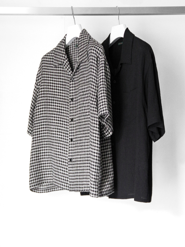 【soe / ソーイ】Crashed Flannel Shirts ブラック soe（ソーイ） 