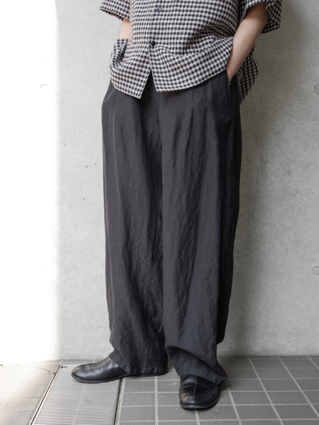 soe "Darts Easy Trousers" - GRAY （WOOL/LINEN）