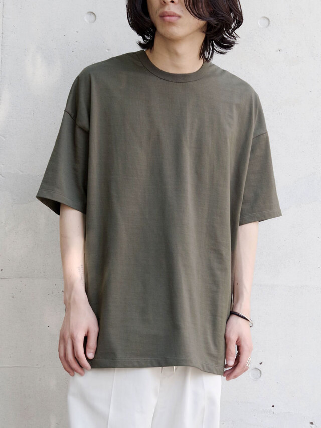 YOKO SAKAMOTO "CREW NECK T-SHIRT" - OLIVE