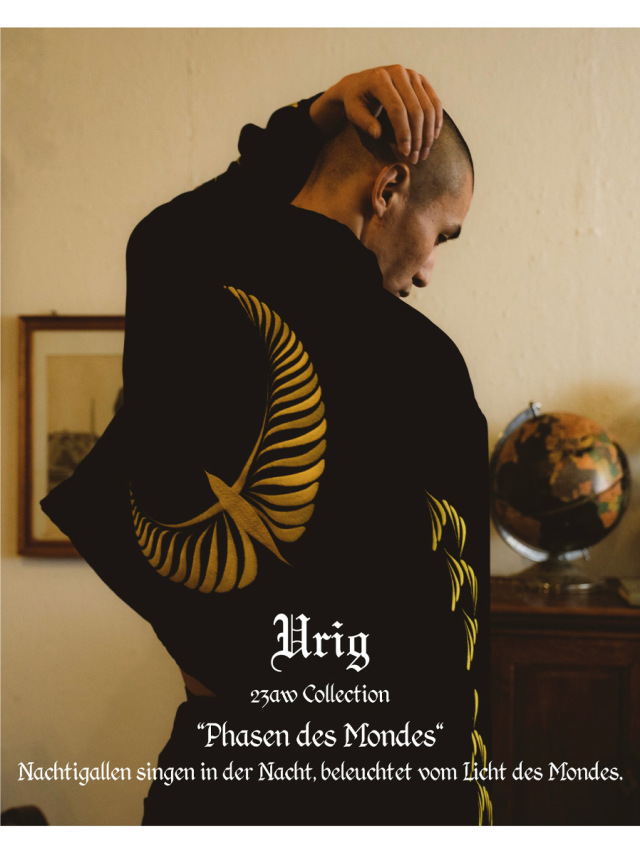 ジャケット・アウター Urig EMB VELVET CHINA JACKET [BLACK] 2023AW】 Urig (ウーリッヒ) 