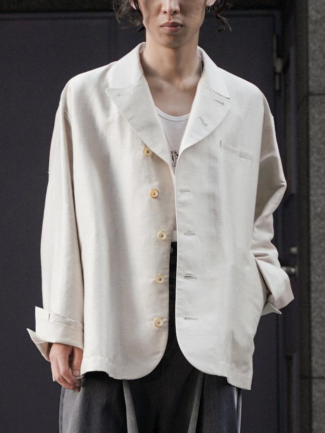 Urig　LACE COLLAR LESS JACKET LACE COLLAR LESS JACKET [BLACK] *EXCLUSIVE | Urig