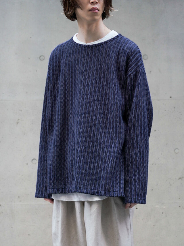 Urig "RUSSEL OVERSIZED PO L/S" - NAVY