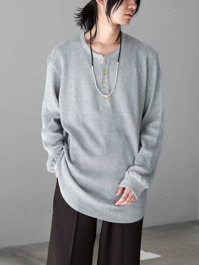 Urig "4B HENRYNECK WAFFLE LS" - L.GRAY