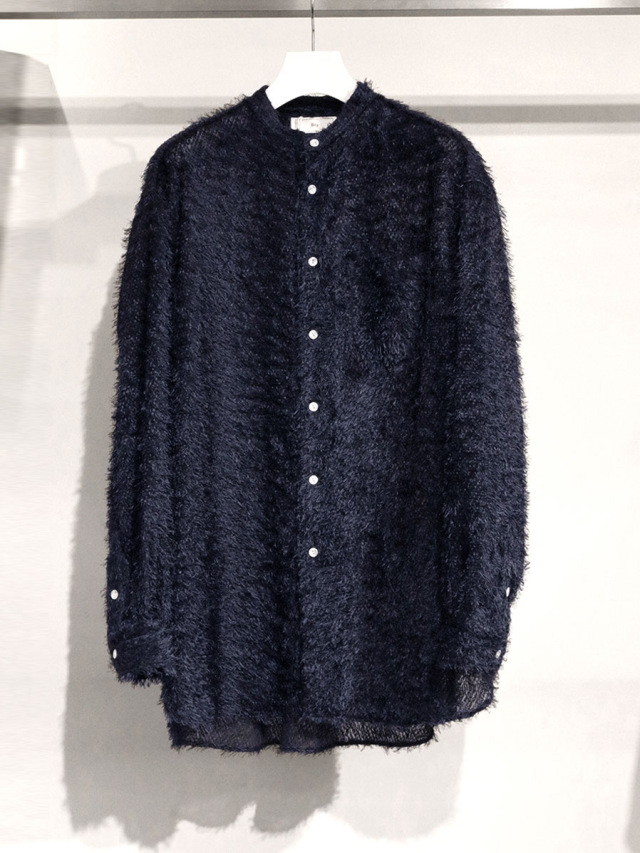 Urig "CUT JACQUARD BAND COLLAR SHIRT"