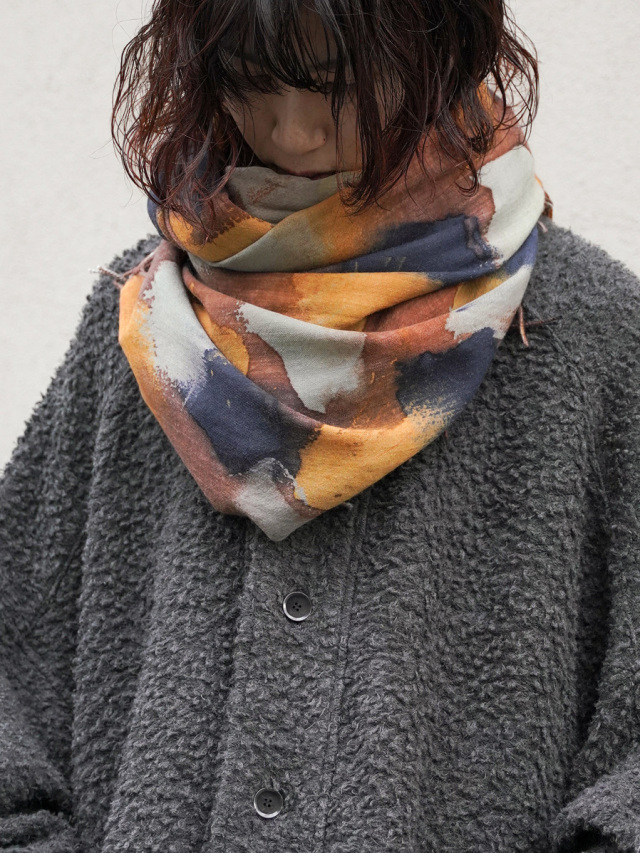 YOKE ヨーク STILL BORDER MOHAIR LONG STOLE