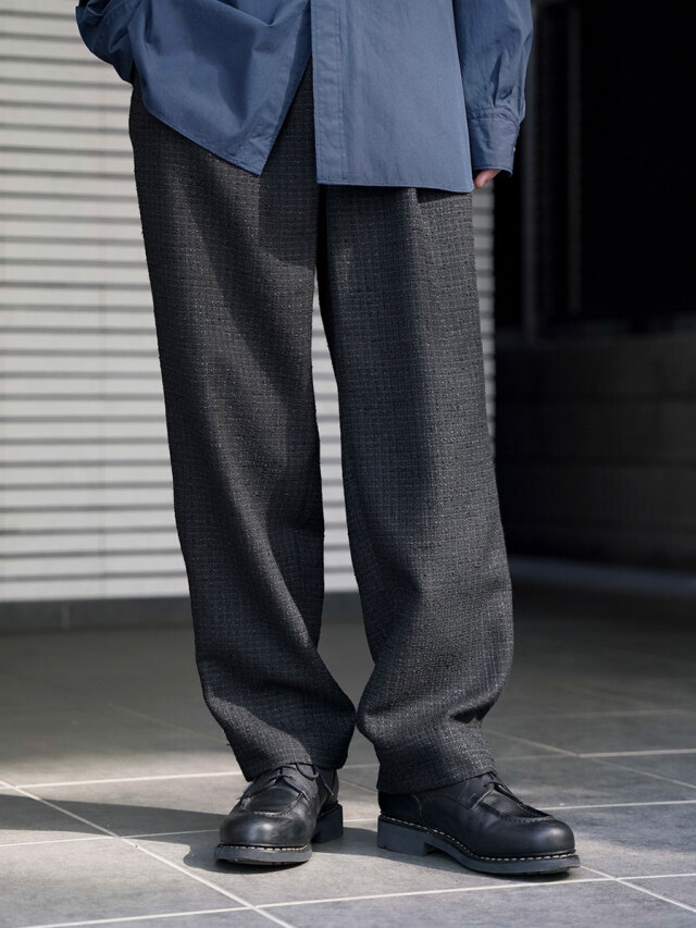 URU "FANCY TWEED - 2 TUCK PANTS"