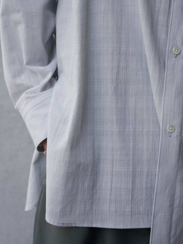 24AW URU (ウル) Regular collar L/S shirts URU(ウル)/ REGULAR COLLAR L/S SHIRTS/CHARCOAL 通販 取り扱い