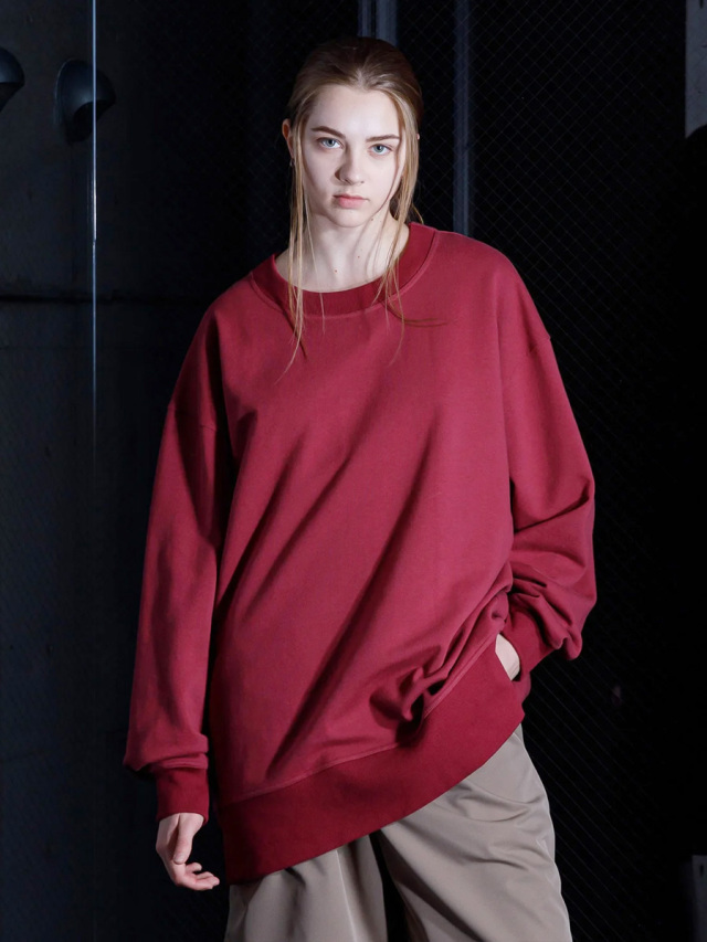 VOAAOV "AIR URAKE SWEAT CREW NECK PULLOVER" - BORDEAUX