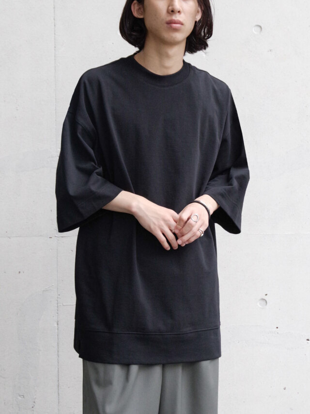 VOAAOV "DERABE JERSEY BIG T-SHIRT" - BLACK