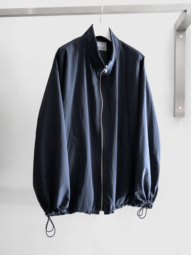 VOAAOV "REVERSIBLE NYLON RIPSTOP TAFFETA ZIP BLOUSON" - NAVY×CHARCOAL