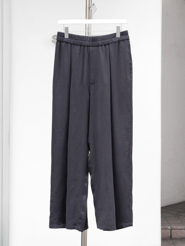 VOAAOV "CUPRA TWILL WIDE EASY PANTS" - CHARCOAL