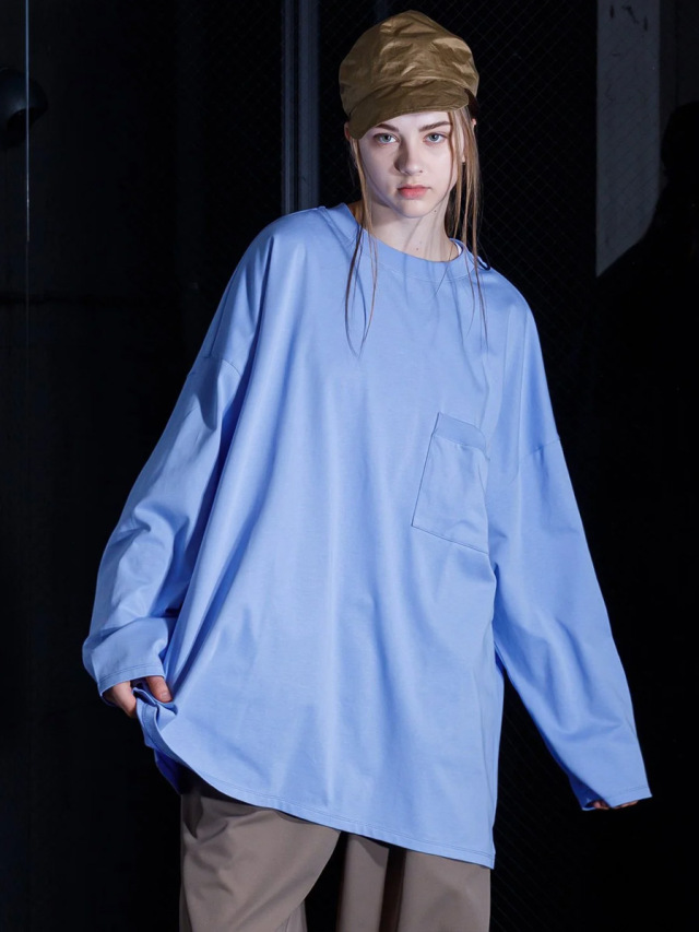 VOAAOV "Gauge Cotton Tenjiku L/S TEE" - SAX