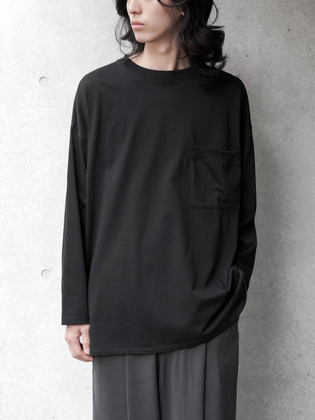 VOAAOV "Gauge Cotton Tenjiku L/S TEE" - BLACK