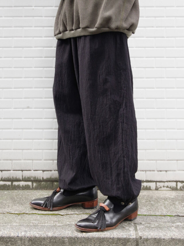 YOKO SAKAMOTO "WEAVERS KUNG FU TROUSERS" - BLACK