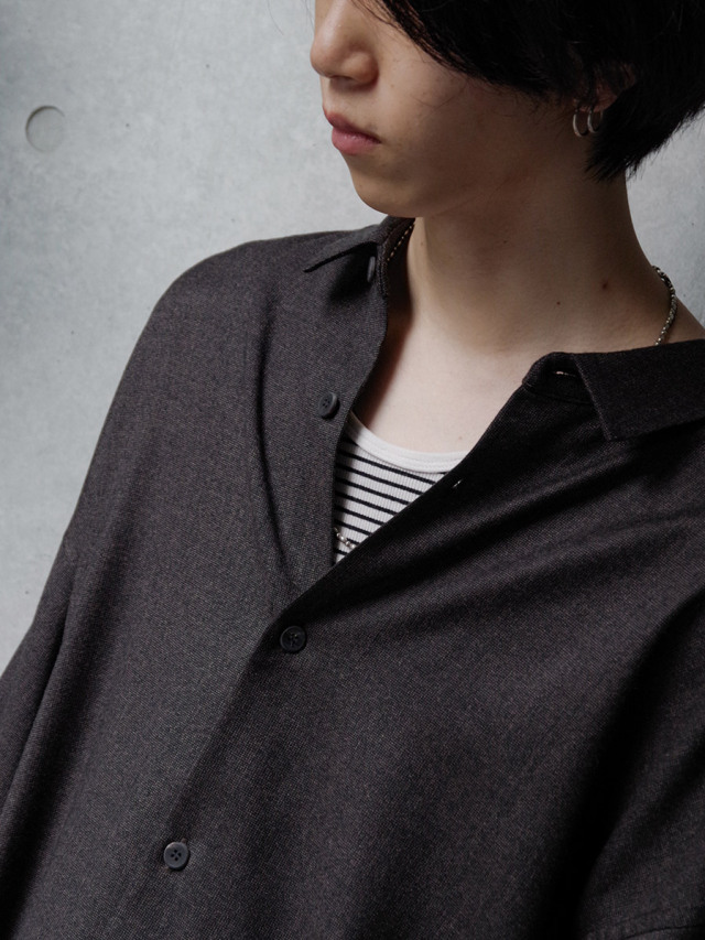 yokosakamoto ヨーコサカモトシャツ YOKO SAKAMOTO ヨーコサカモト REGULAR COLLAR SHIRT [SUMI INK