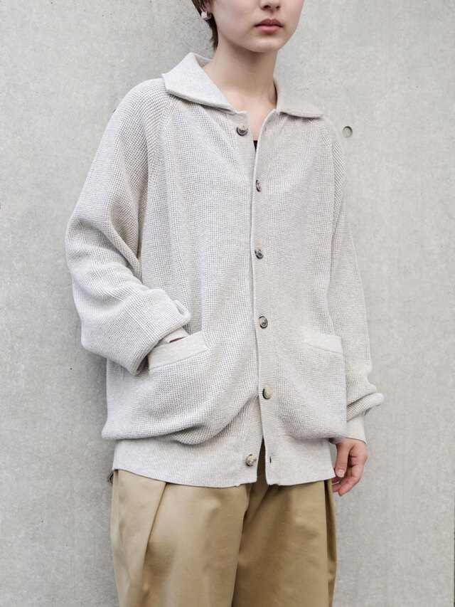 YOKO SAKAMOTO "KNIT CARDIGAN" - HEATHER OATMEAL
