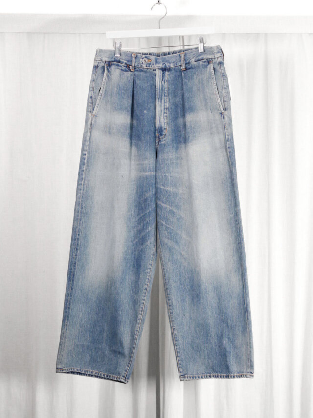 YOKO SAKAMOTO "DENIM 5 POCKET PANTS" - FADE INDIGO