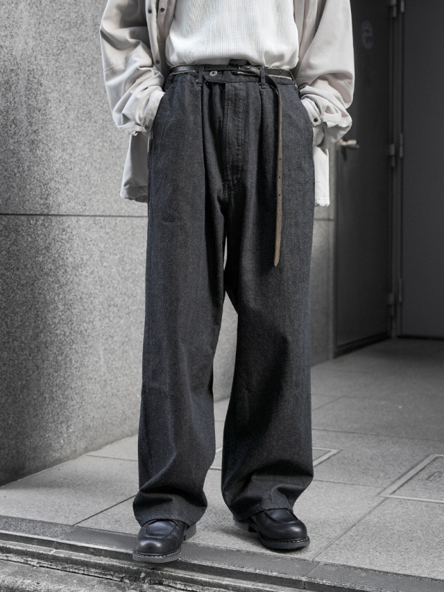 YOKO SAKAMOTO "DENIM 5 POCKET PANTS" - BLACK