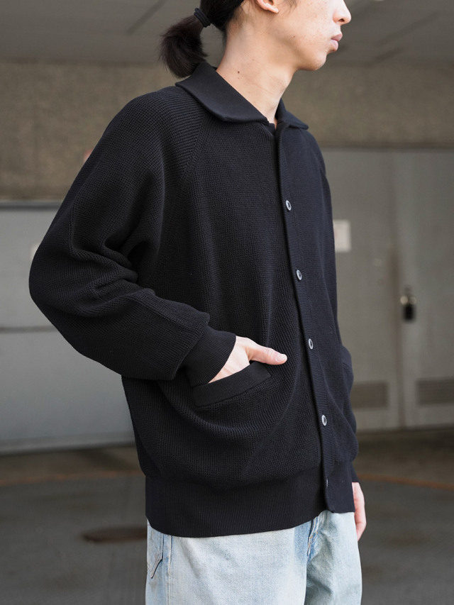 YOKO SAKAMOTO "KNIT CARDIGAN" - BLACK