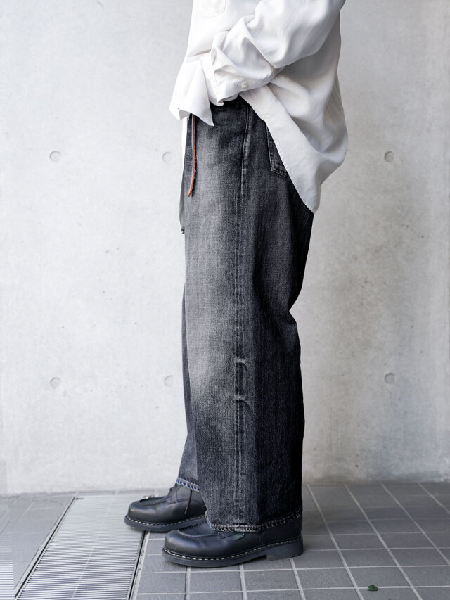 【美品】ヨーコサカモト　トラッカー ペインター パンツ　23ss　鹿の子　グレー 2023SS】 YOKO SAKAMOTO (ヨーコサカモト) 