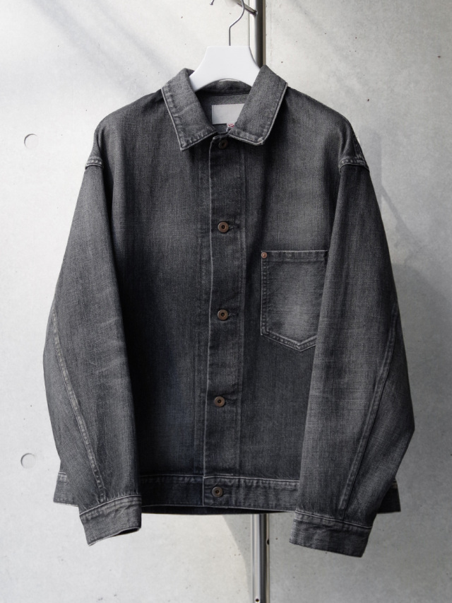 YOKO SAKAMOTO "DENIM JACKET" - FADE BLACK