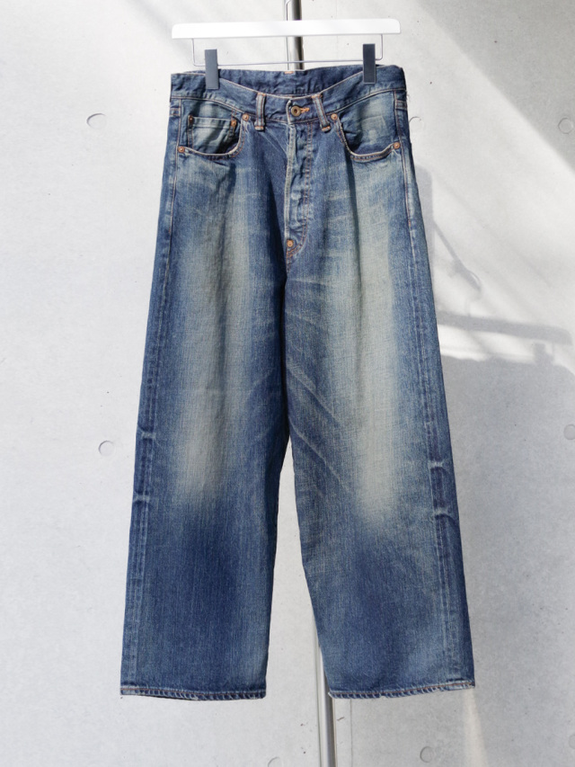 YOKO SAKAMOTO "DENIM 5P PANTS" - FADE INDIGO