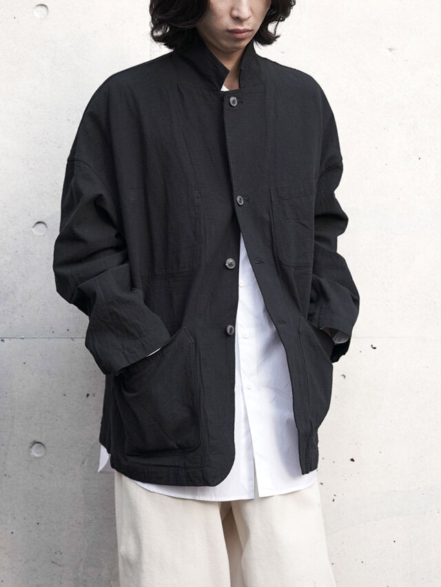 YOKO SAKAMOTO "CLASSIC SACK JACKET" - BLACK