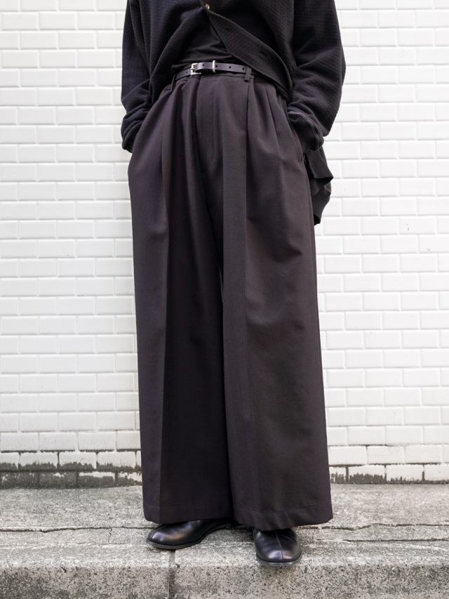 YOKO SAKAMOTO "CLASSIC BAGGY TROUSERS" - BROWN