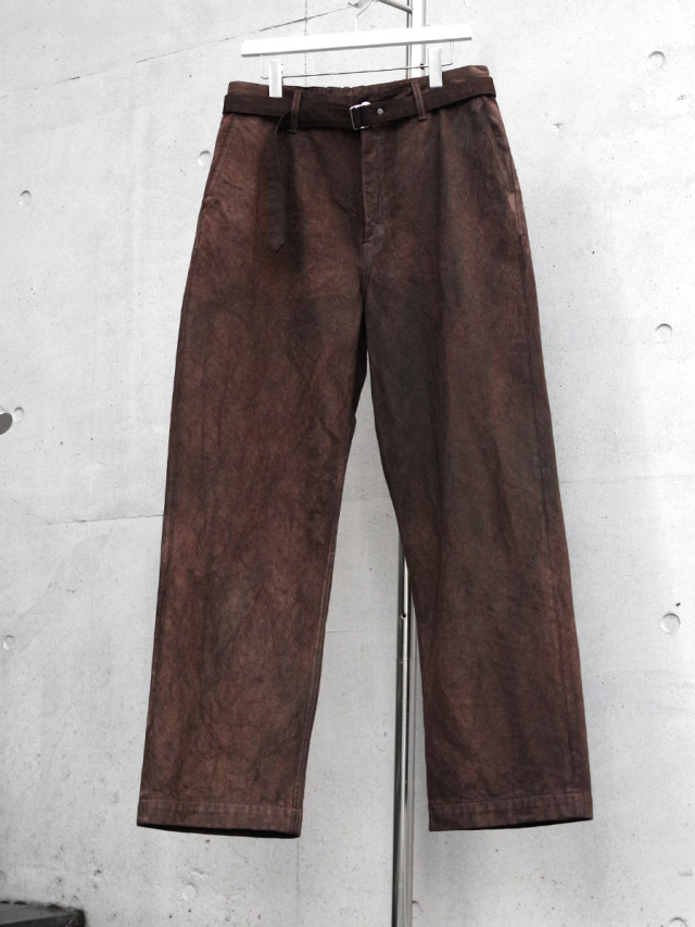 YOKO SAKAMOTO "DENIM WIDE TROUSERS" - KAKISHIBU