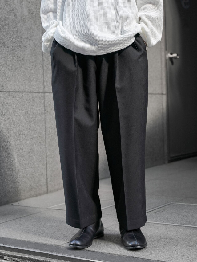 YOKO SAKAMOTO "CLASSIC WIDE TROUSERS" - BLACK