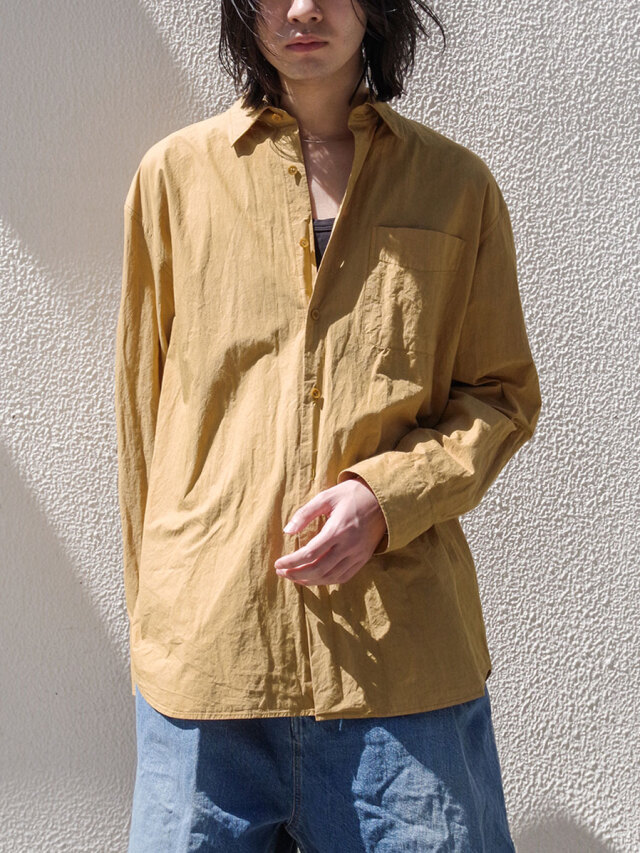 YOKO SAKAMOTO "REGULAR COLLAR SHIRT" - MUSTARD