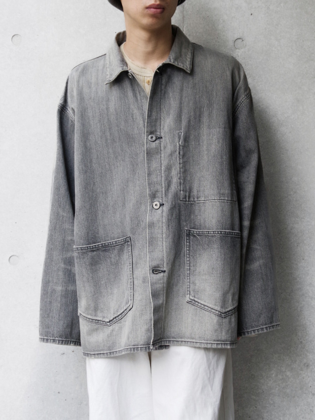 YOKO SAKAMOTO "DENIM COVERALL" - FADE BLACK