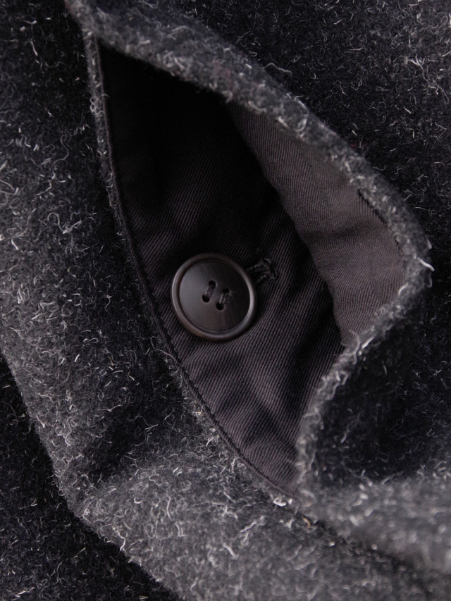 定価86900円 YOKO SAKAMOTO ウール　オーバーサイズコート　L YOKO SAKAMOTO - KASURI OVER COAT, BLACK | COELACANTH ヨーコ