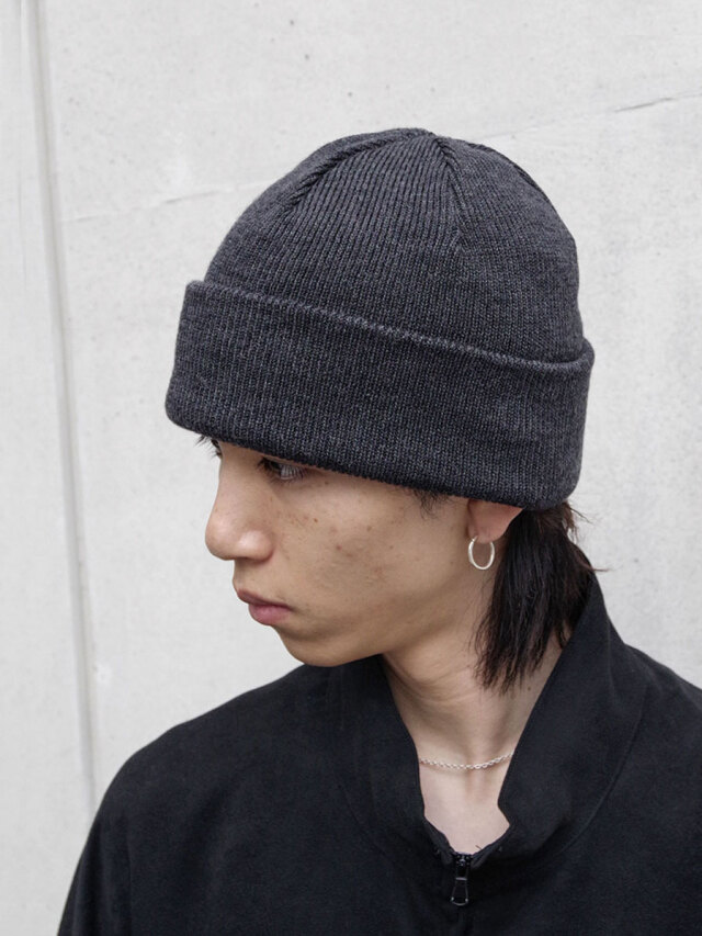 YOKO SAKAMOTO "KNIT BIG WATCH CAP" - CHARCOAL GRAY