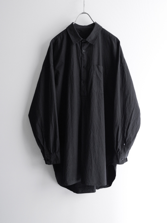 YOKO SAKAMOTO "PULLOVER SHIRT" - BLACK