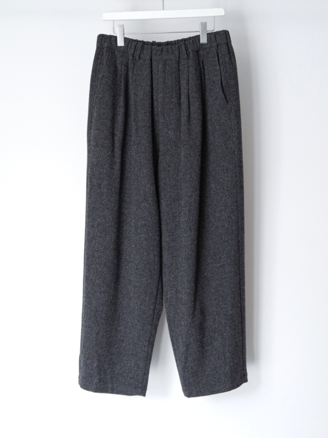 YOKO SAKAMOTO "DOUBLE PLEATED WIDE EASY PANTS" - HOUNDSTOOTH