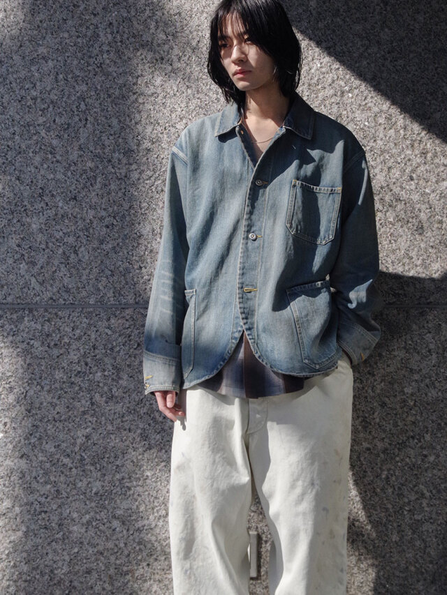 yoko sakamoto　ペイント テーラードジャケットカバーオール yoko sakamoto ペイント テーラードジャケットカバーオール yoko