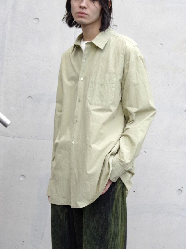 YOKO SAKAMOTO "REGULAR COLLAR SHIRT" - MINT GREEN
